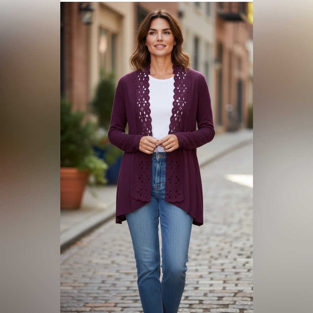 Anthropologie Sleeping on Snow Cardigan Sweater